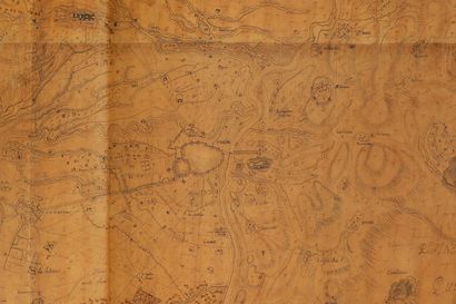 null Carte militaire manuscrite des environs de Turin.

Commandée par le Comte Marc-Pierre...