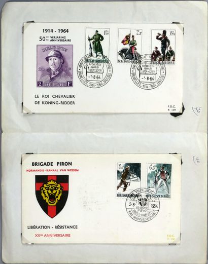 null Collection of stamps, mainly Belgium and France, mint and cancelled, red cross...