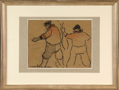 null JULES GONTHIER (BEL/ 1907-1968)

Deux pêcheurs

pastel sur papier chamois

signé...