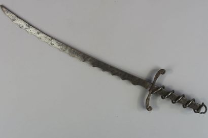 Small artisanal trench sword. 	Iron frame...