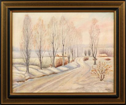 null C. LIMET (XXth)

Winter landscape (two works)

oil on canvas

each signed and...