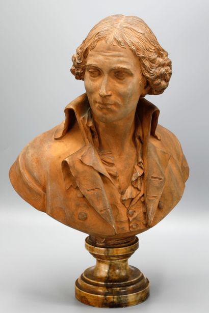  Augustin Pajou (1730-1809) 
Portrait, en buste, du marquis Antoine-Louis-Francois...