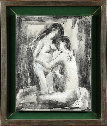 null FERRUCCIO GAROPESANI (CHE/

1914-1985)

Couple enlassé

huile sur toile

signé...