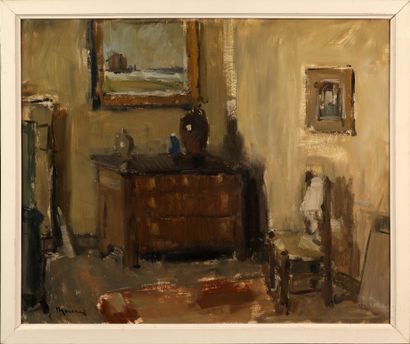 null MODERN SCHOOL AROUND 1930

A Corner of a Room

oil on panel

signed indistinctly...