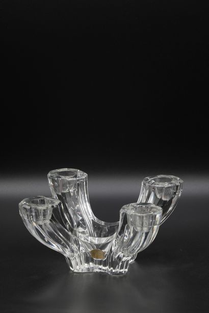 null VAL SAINT-LAMBERT, CANDLE CENTER with 4 branches, 1960's

Cut crystal. From...