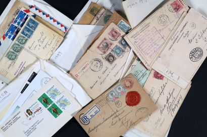 null Collection d'entiers, timbres neufs, 1er jours, courriers XIXème, et marques...