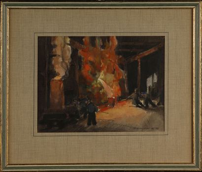 null JULES GONTHIER (BEL/ 1907-1968)

The High Furnaces (suite of six works)

watercolour...