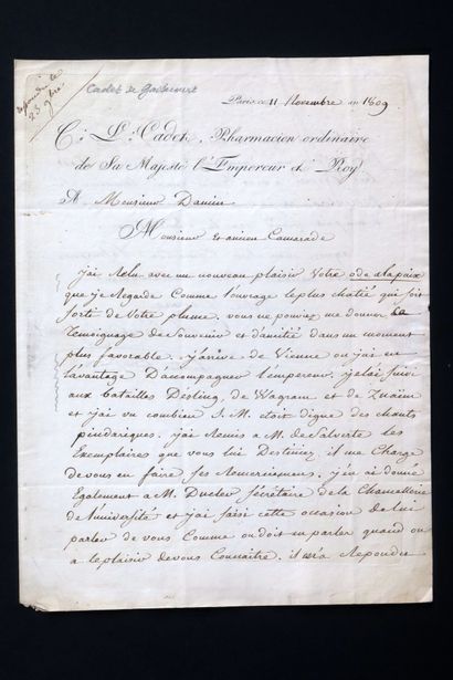 null CADET de GASSICOURT (Charles-Louis). 1769-1821. Pharmacien de l’Empereur.	4...