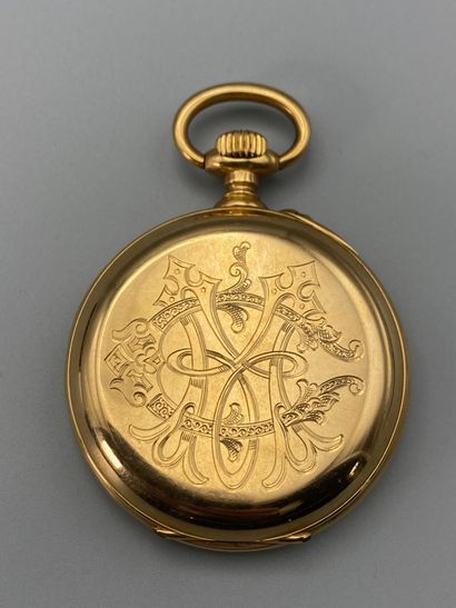 null Yellow gold pocket watch with Breguet spiral anchor movement with seconds,

No....