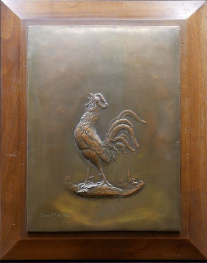 null 
Maximilien Louis FIOT (1886-1953) 

Plaque décorative en bas-relief en bronze...