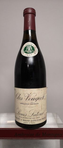 null 
1 bouteille CLOS de VOUGEOT Grand cru - Louis LATOUR 1985 Etiquette légèrement...