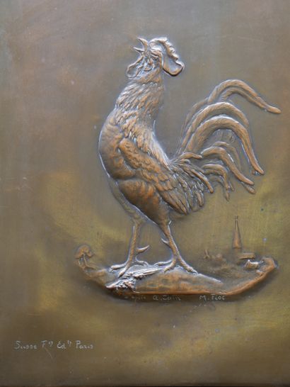 null 
Maximilien Louis FIOT (1886-1953) 

Plaque décorative en bas-relief en bronze...