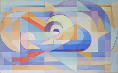 null NICOLAY DIULGHEROFF (1901-1982) Composition géométrique, Huile sur isorel signée...