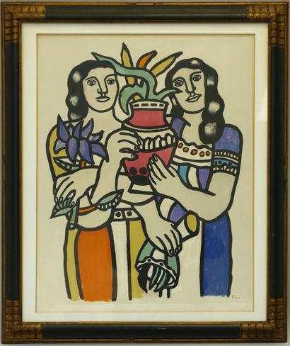null Fernand LÉGER (1881-1955)

« Les deux femmes au vase » ou « Les amies ».

Lithographie...
