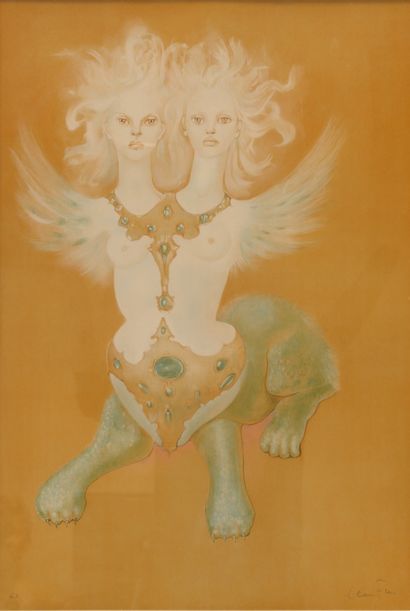 null 
Leonor FINI (1907-1996)




« Dithyrambe », 1972.




Lithographie en couleur...