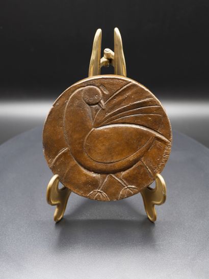null Joël et Jan MARTEL (1896-1966)

Bas-relief circulaire en bronze à patine médaille...