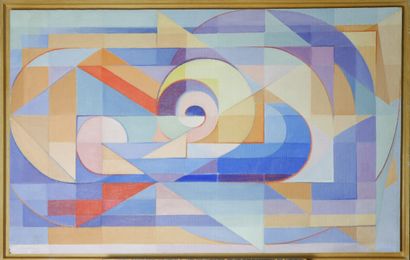 null NICOLAY DIULGHEROFF (1901-1982) Composition géométrique, Huile sur isorel signée...