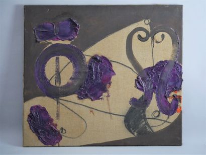 null Marc RENARD. Composition Acrylic on canvas Signed and dated on the back 28/05/90...