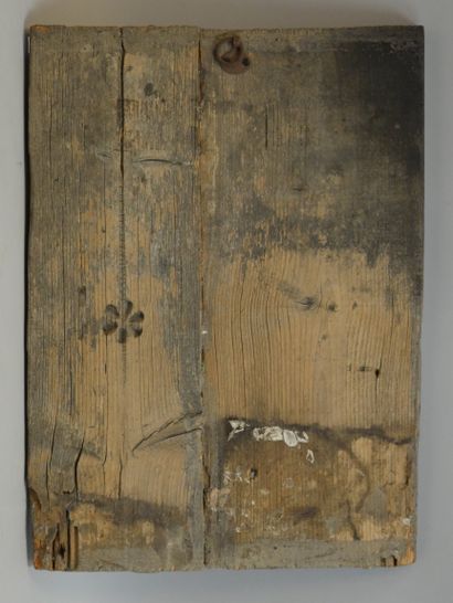 null Vierge à L'enfant. Huile sur panneau de bois ancien. Milieu XXe siècle. 40 x...