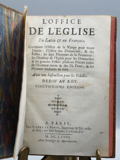 null L’office de l’église en latin et en françois… avec une insctruction pour les...