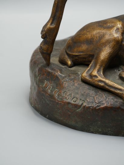 null Clovis-Edmond MASSON (1838-1913)

Groupe en bronze à patine médaille, verte...
