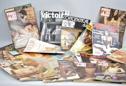 null Nude, erotica, erotica. Set of about forty magazines and specialized magazines:...