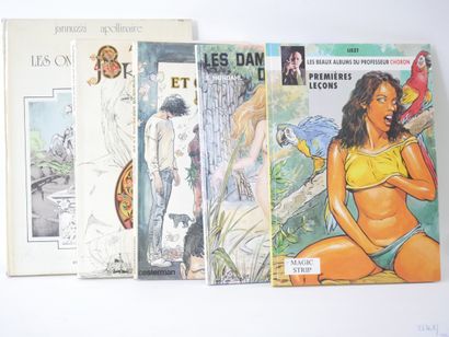 null LOT INCLUDING: FIVE DRAWINGS including BRAN RUZ by AUCLAIR AND DESCHAMPS; LES...