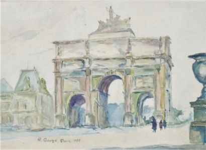 null R.GORGE (Ecole Française du XXe siècle)

Vue de l’Arc du Carrousel du Louvre,...