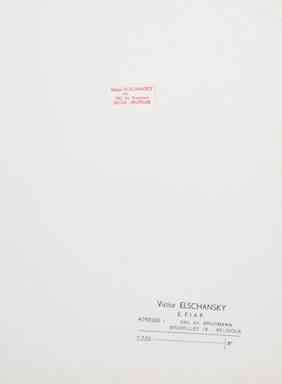 null Victor ELSCHANSKY (XXe, né en 1913). Solarisation (étude de nu). Circa 1950/70....