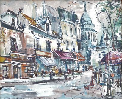 null GIRARD (20th century French school)

Place du Tertre in Montmartre, Paris, 1980

Oil...