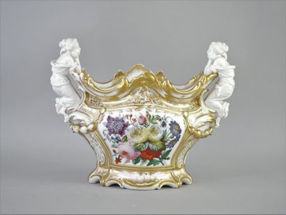 null PARIS/LIMOGES, PAIR OF NAVETTES, circa 1850

Porcelain, all face and rocaille...