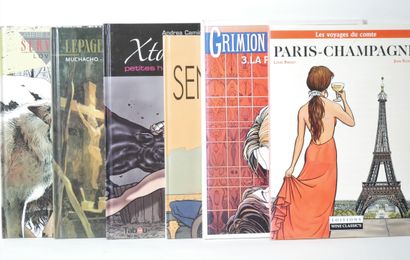 null LOT INCLUDING: SIX DRAWINGS including PARIS-CHAMPAGNE by PARENT and PECHEUR;...