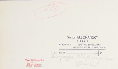 null Victor ELSCHANSKY (XXe, né en 1913). Olympie, Pastorale, Paysages de Mykonos,...