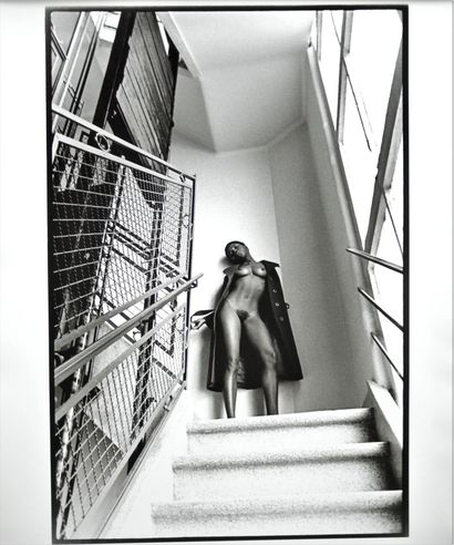 null Michel PINEL (born in 1949). "Waiting for the Elevator", 1970. Silver print,...