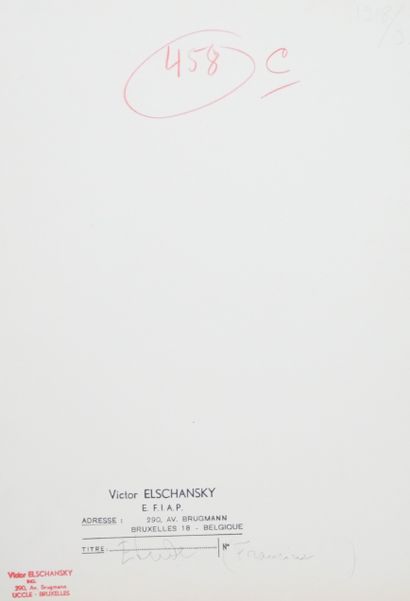 null Victor ELSCHANSKY (XXe, né en 1913). Etude (Francine, solarisation, étude de...