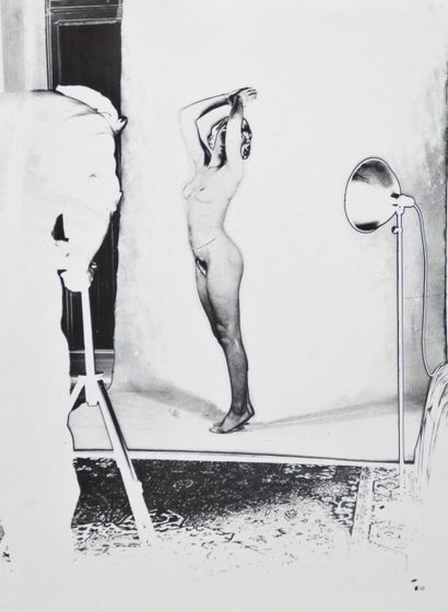 null Victor ELSCHANSKY (XXth, born in 1913). Solarization (nude study). Circa 1950/70....