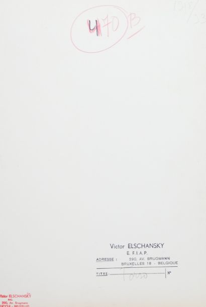null Victor ELSCHANSKY (XXe, né en 1913). Torso (étude de nu). Circa 1950/70. Tirage...