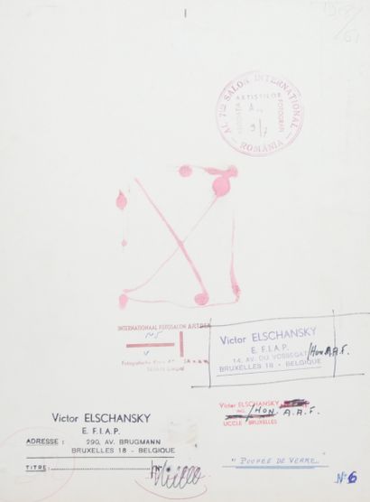 null Victor ELSCHANSKY (XXth, born in 1913). Glass doll (solarization, nude study)....