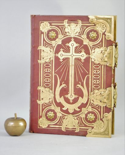 null Grand Missel Romain, édition de 1846. Avec portait et armes du Pape Pie IX en...