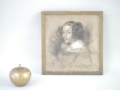null Théophile FRAGONARD (1806-1876) Presumed portraits of Madame Euchène and her...