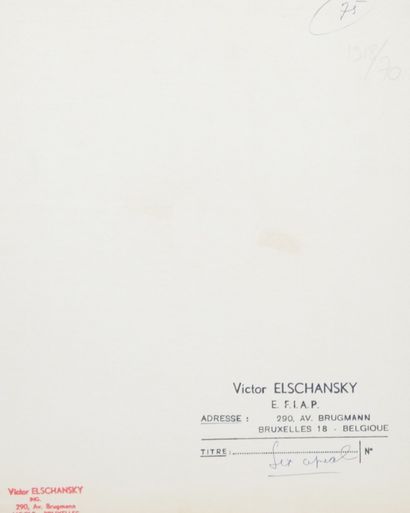 null Victor ELSCHANSKY (XXe, né en 1913). "Sex Appeal" (étude de nu). Circa 1950/70....