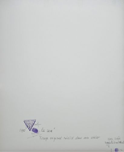 null Michel PINEL (born in 1949). "La cave", 1980 (attr.). Silver print, "Original...