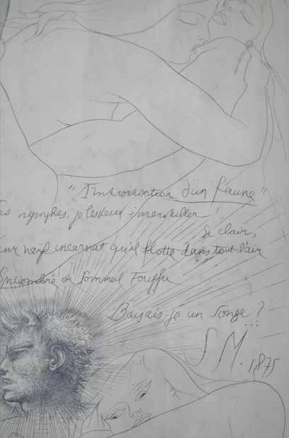 null Pierre-Yves TREMOIS (1921-2020). "L'après-midi d'un faune" Lithograph in black...