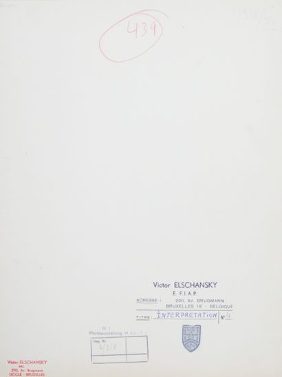 null Victor ELSCHANSKY (XXe, né en 1913). Interprétation n°4 (solarisation, étude...