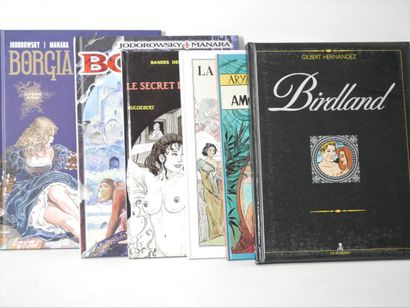 null LOT INCLUDING: SIX DRAWING BOOKS including LA TSARINE NOIRE BY GRUNDIG; LE SECRET...