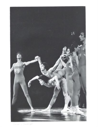 null Photography, dance, Béjart. Set of nine photographs. On the rectos of some prints,...