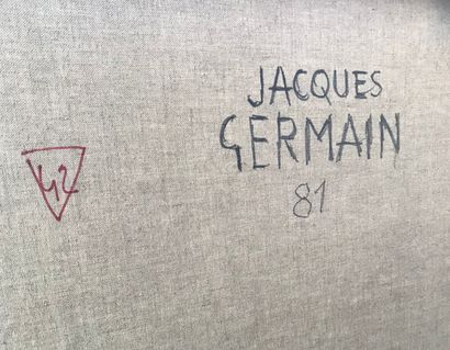  Jacques GERMAIN (FRA 1915-2001) 
Composition, 1981 
Huile sur toile signée en bas...