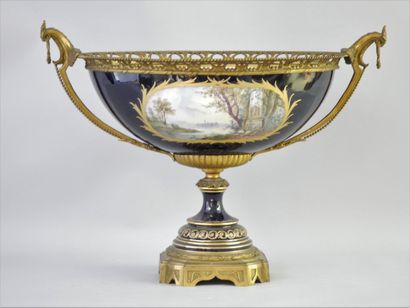 null PARIS, A rich GARNITURE in the Sèvres style, composed of a pair of covered VASES

and...