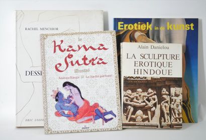 null LOT INCLUDING: FOUR VOLUMES including THE HINDOUE EROTIC SCULPTURE by Alain...
