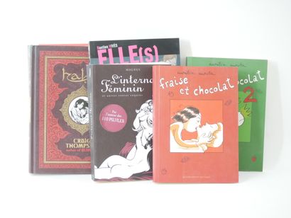 null LOT INCLUDING: FIVE DRAWING BOOKS including FRAISE ET CHOCOLAT 1 ET 2 by AURITA;...